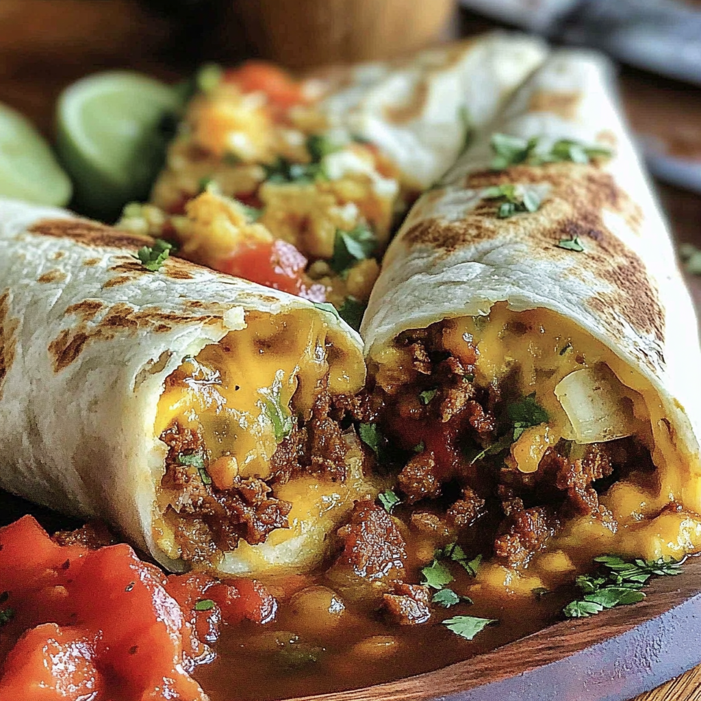 Recipe preparation for Chorizo Breakfast Burrito