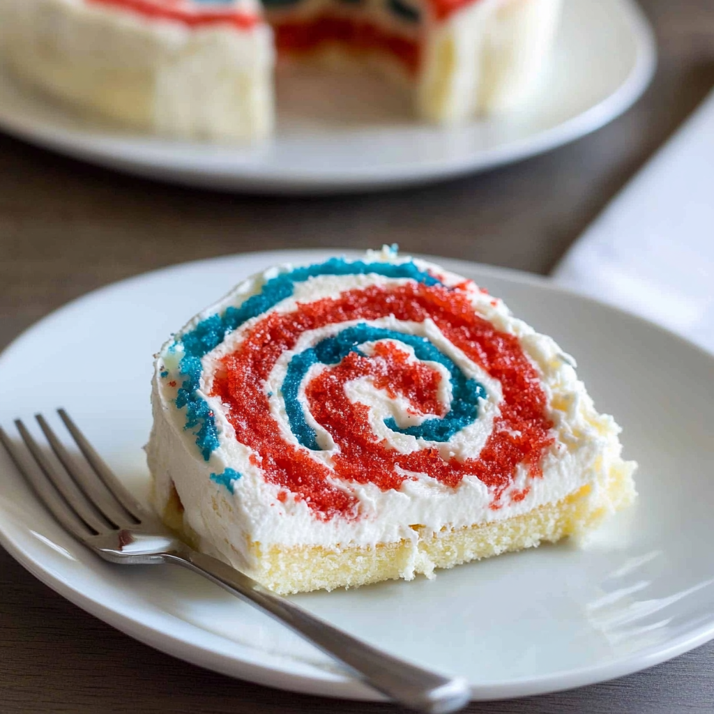 Recipe preparation for 4th of July Cake Roll