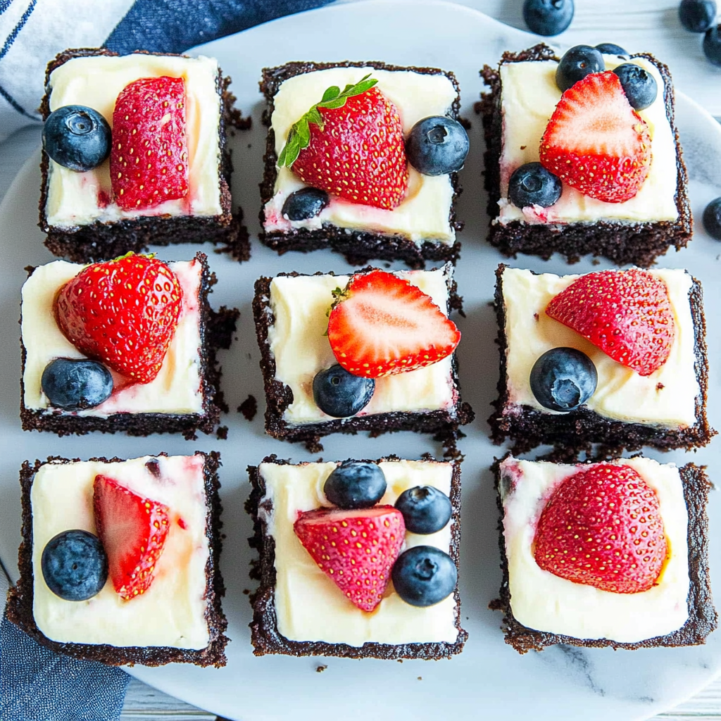 Recipe preparation for Strawberry and Blueberry Oreo Bars