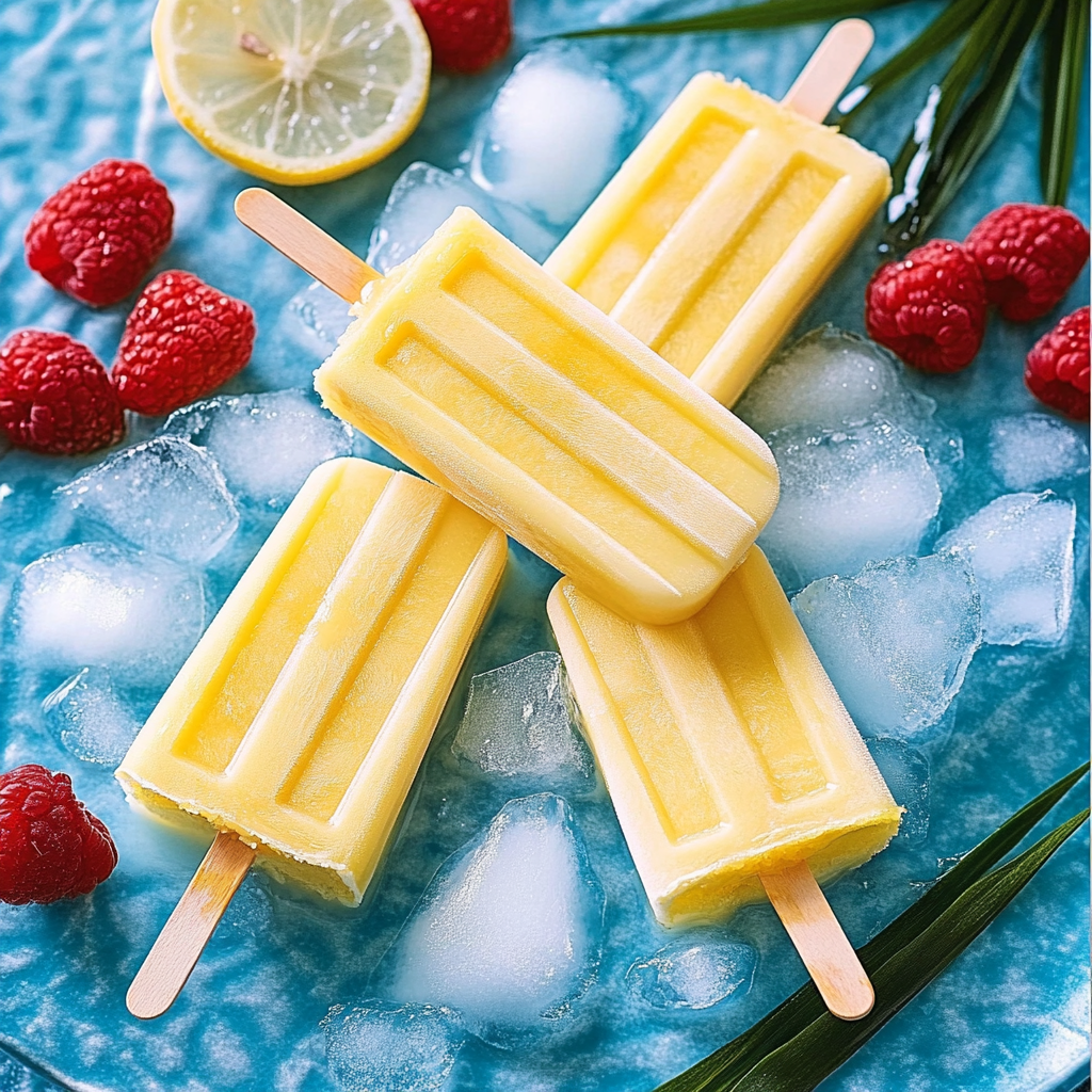 Recipe preparation for Piña Colada Popsicles