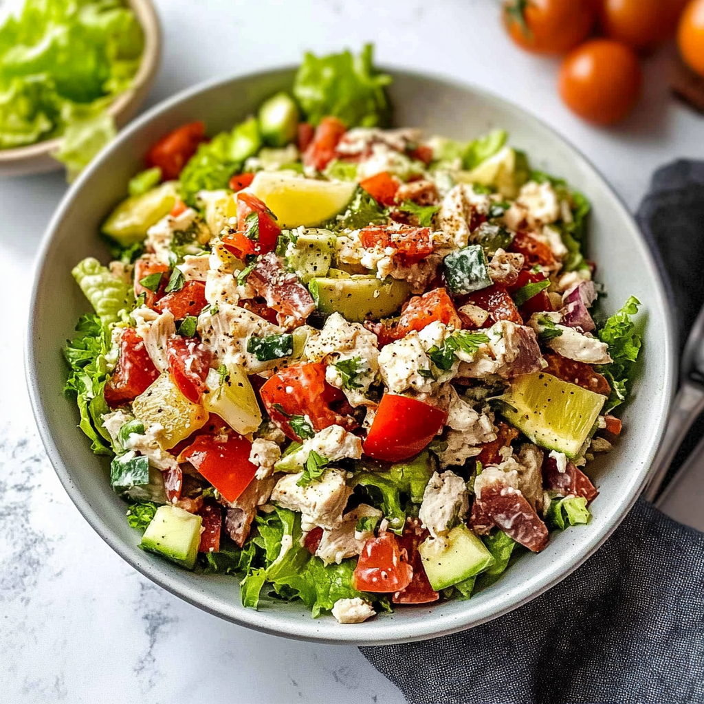 Recipe preparation for BLT Chicken Salad