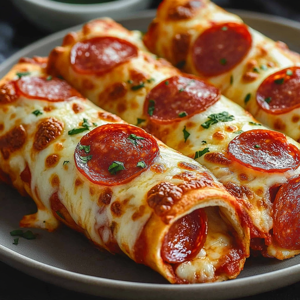 Recipe preparation for Cheesy Pepperoni Pizza Roll-Ups with Low-Carb Tortillas