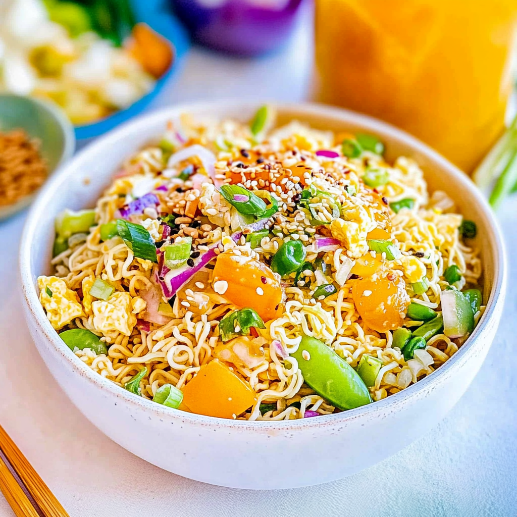 Recipe preparation for Ramen Noodle Salad