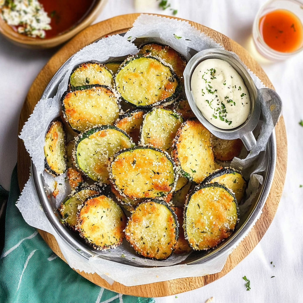 Recipe preparation for Baked Zucchini Chips