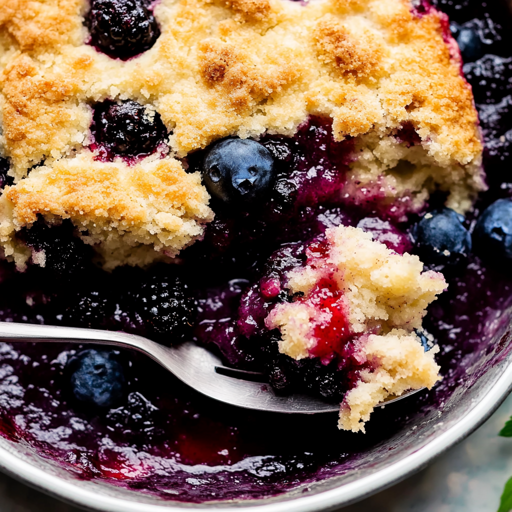 Recipe preparation for Berry Cobbler