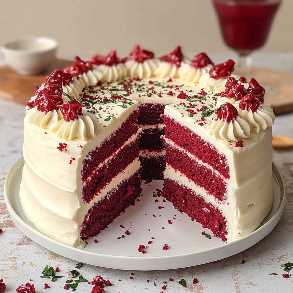 Recipe preparation for Red Velvet Cake