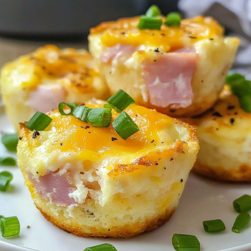 Recipe preparation for Ham and Cheese Egg Muffins