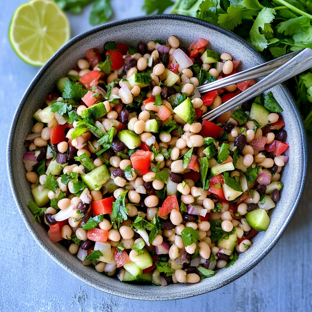 Recipe preparation for Black-Eyed Pea Salad
