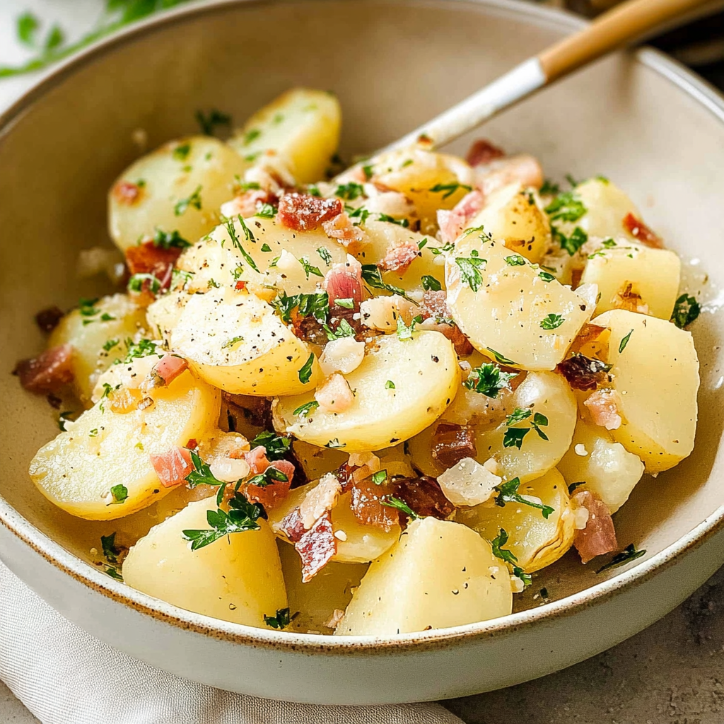 Recipe preparation for German Potato Salad