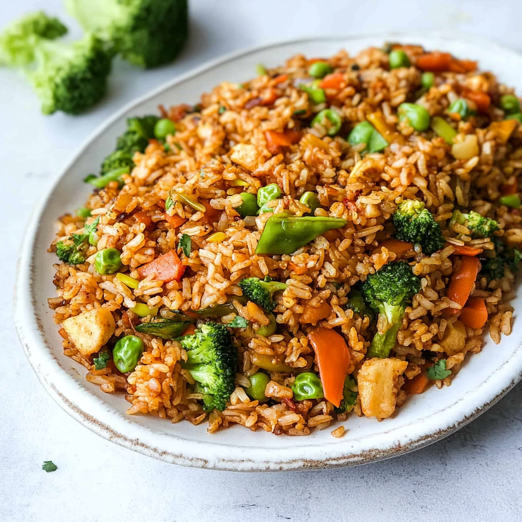 Recipe preparation for Vegetable Fried Rice