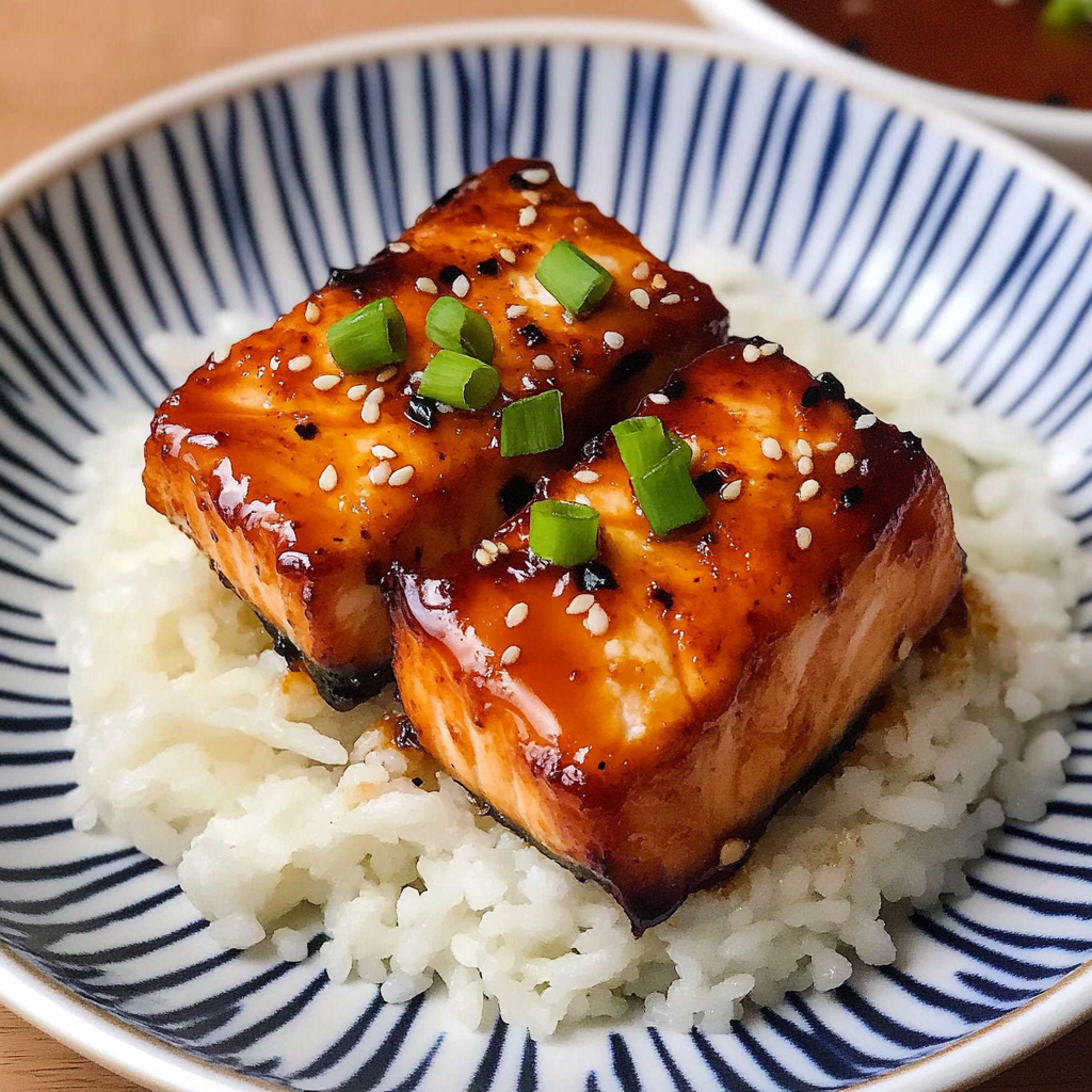 Recipe preparation for Air Fryer Teriyaki Salmon