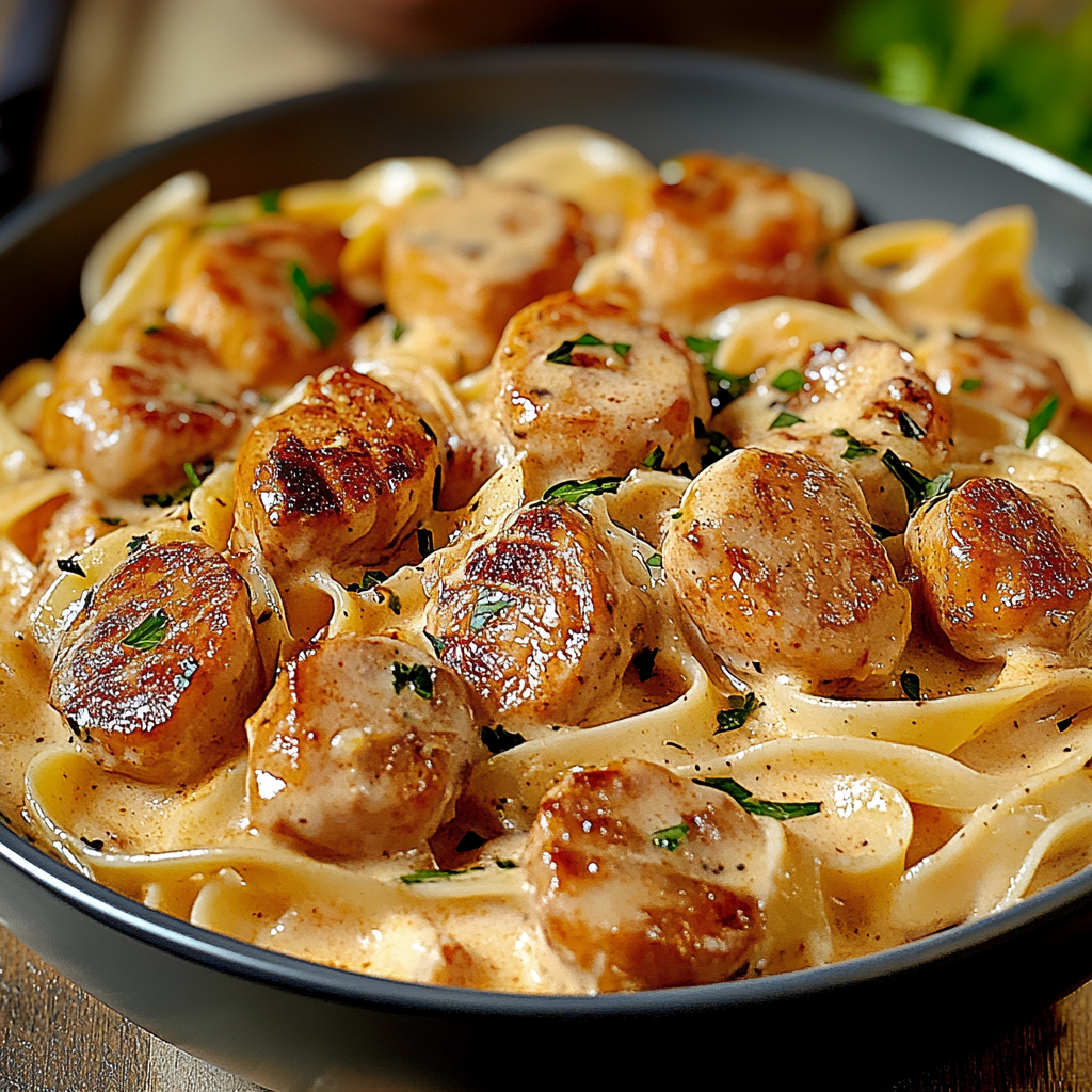 Recipe preparation for Creamy Cajun Pasta Delight