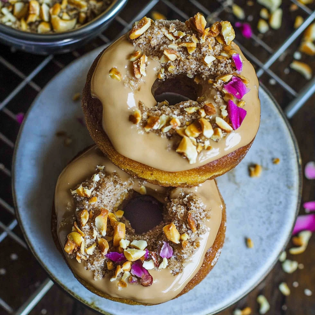 Recipe preparation for Baked banana bread almond donuts