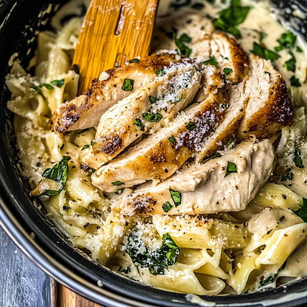 Recipe preparation for Chicken Florentine Pasta Recipe