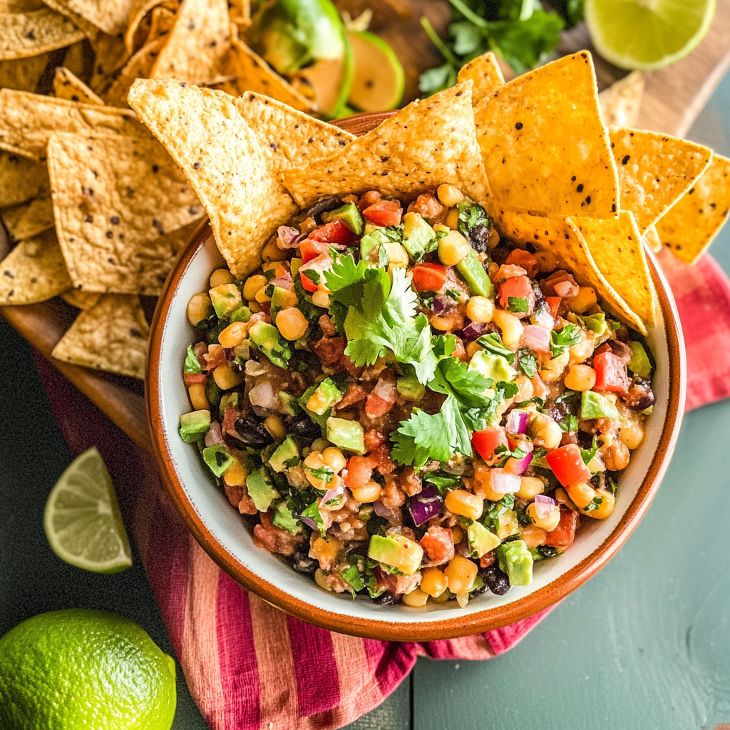 Recipe preparation for Texas Cowboy Caviar Dip