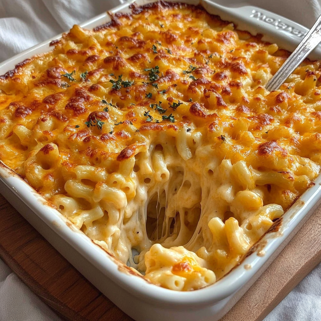 Recipe preparation for Three Cheese Macaroni and Cheese