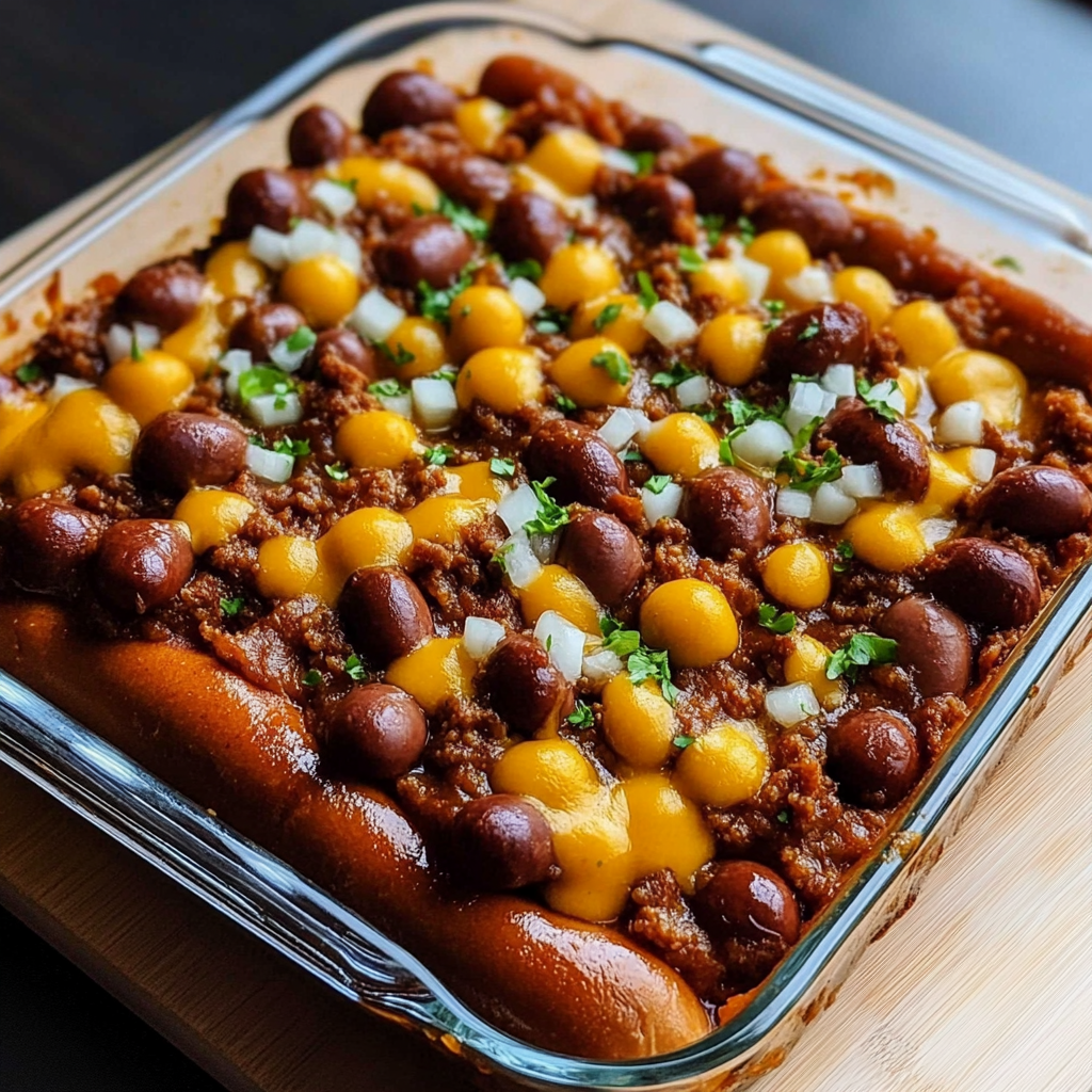 Recipe preparation for Loaded Classic Chili Cheese Dog