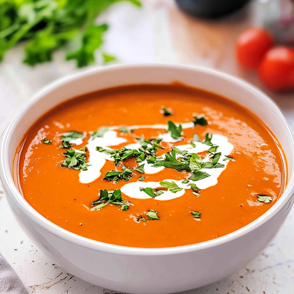 Recipe preparation for Tomato Bisque