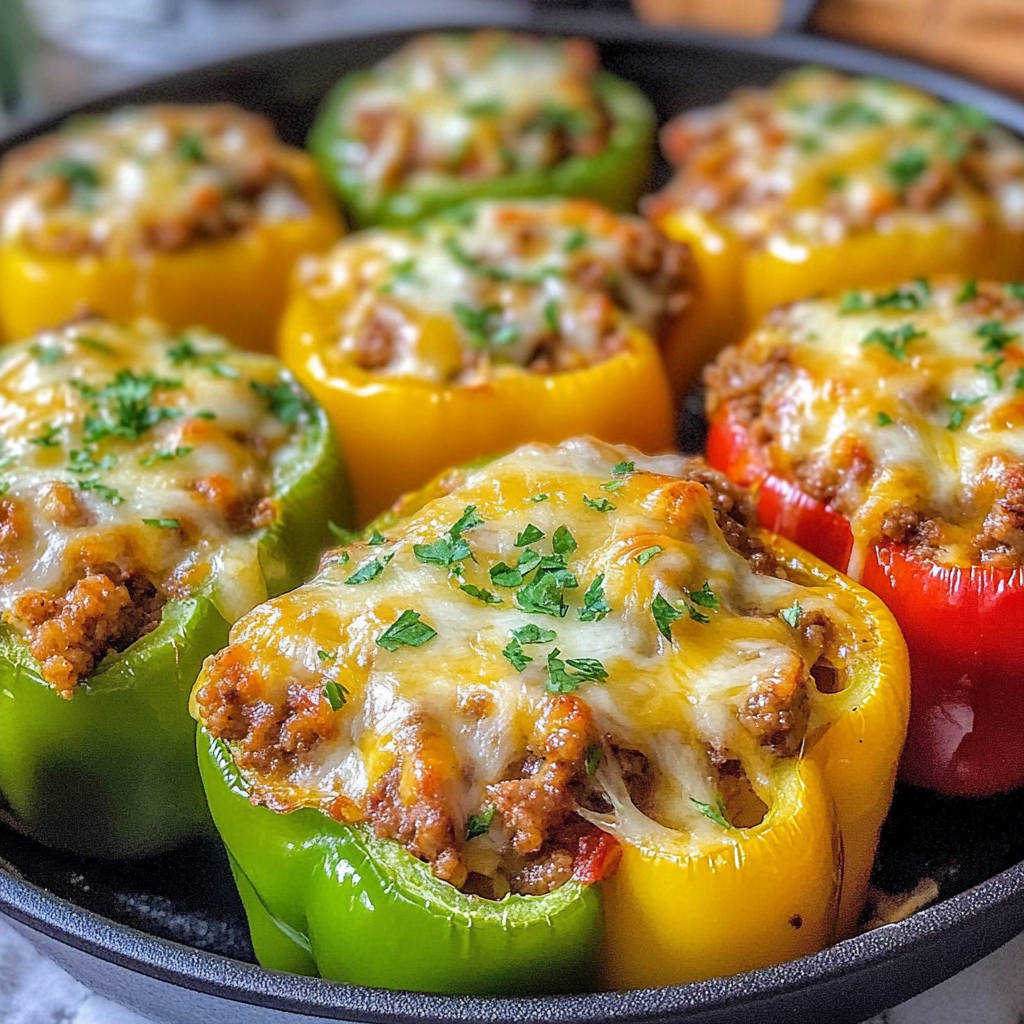 Recipe preparation for Stuffed Bell Peppers