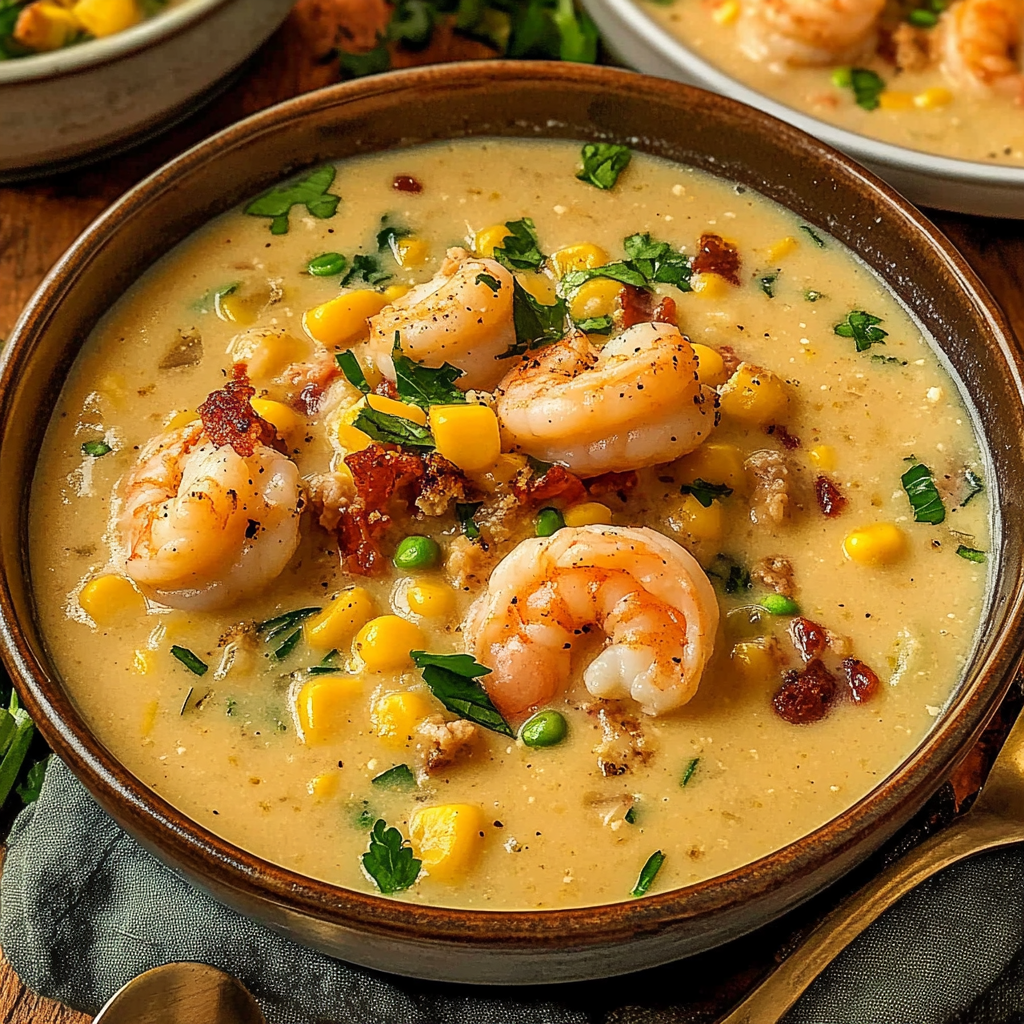 Recipe preparation for Shrimp and Corn Bisque