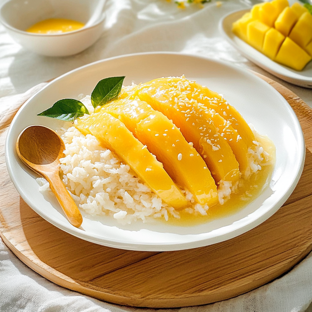 Recipe preparation for Mango Sticky Rice