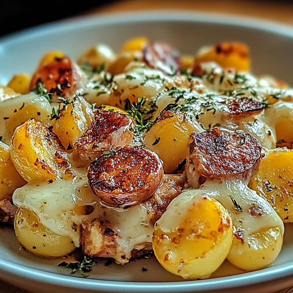 Recipe preparation for Garlic Parmesan Chicken Potatoes