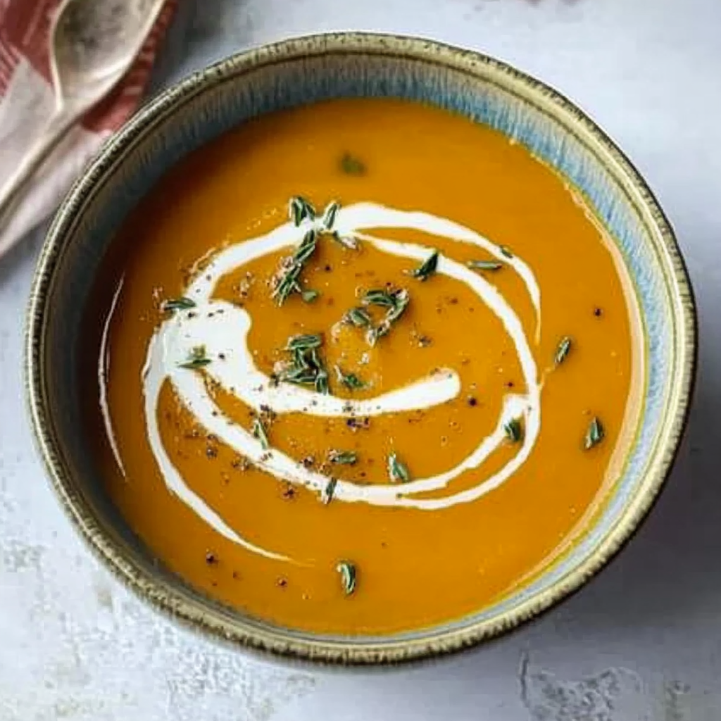 Recipe preparation for Cozy Slow Cooker Butternut Squash Soup