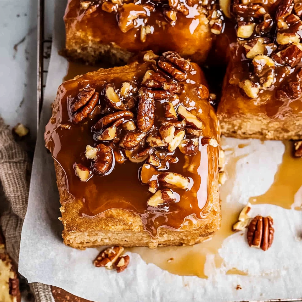 Recipe preparation for Caramel Pecan Sticky Buns Recipe