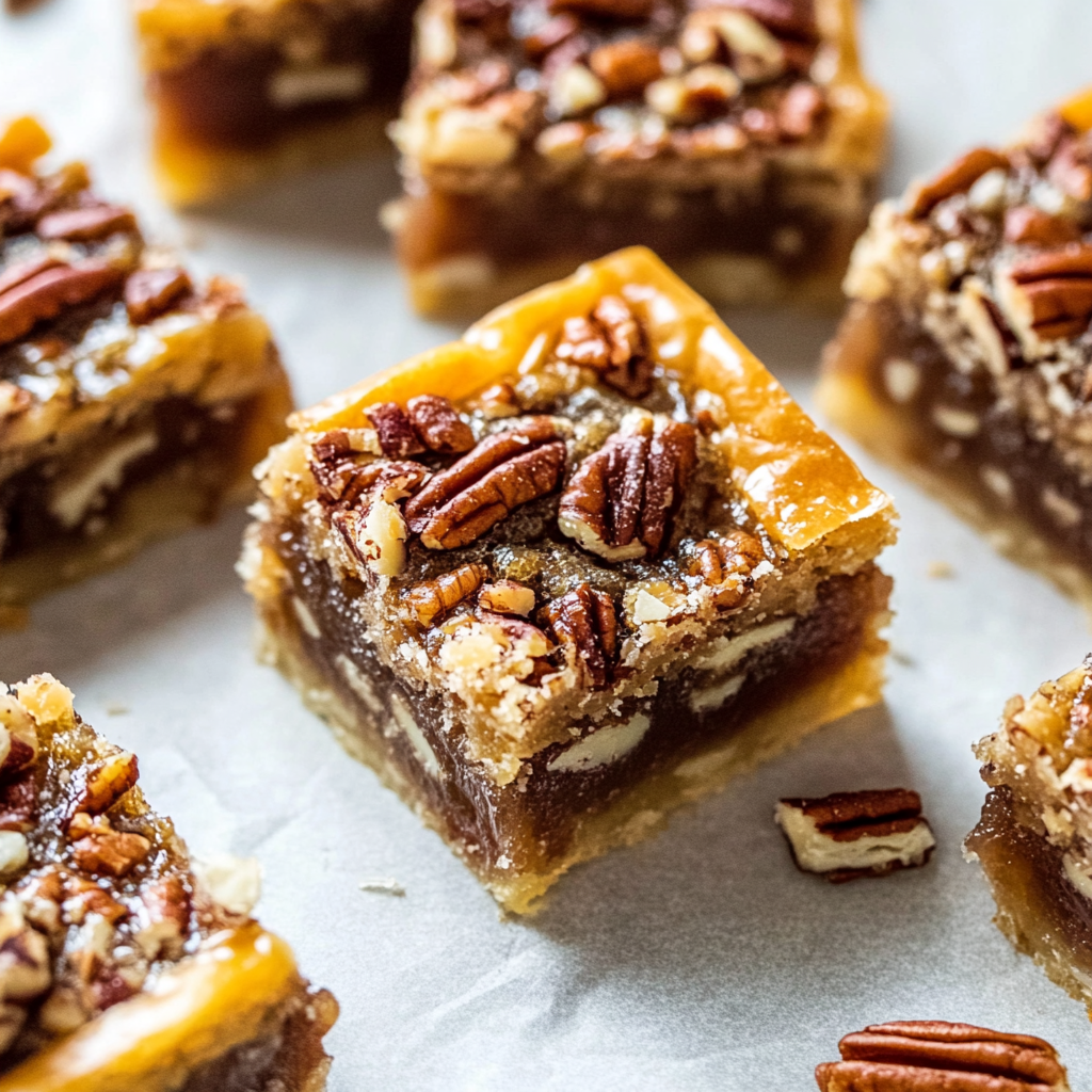 Recipe preparation for Pecan Pie Bars Recipe