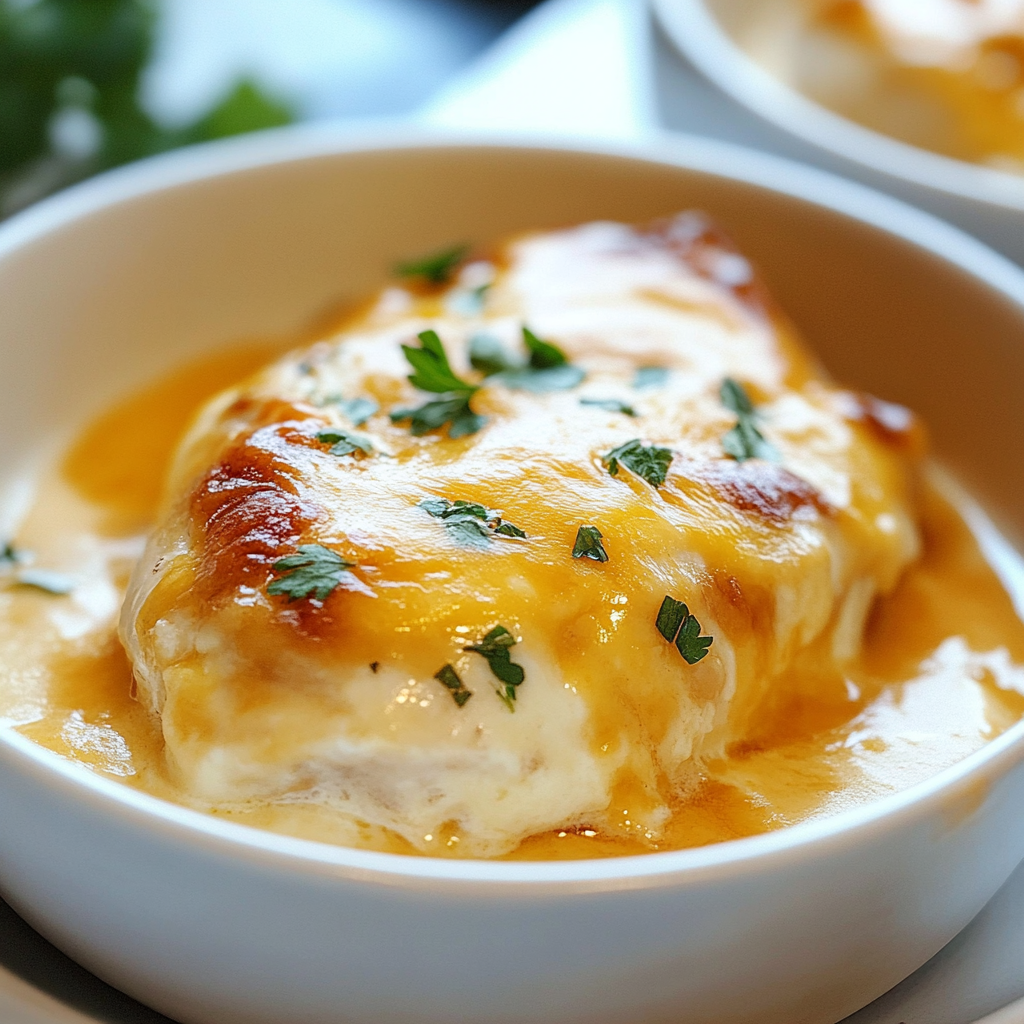 Recipe preparation for Cheesy Sour Cream Chicken