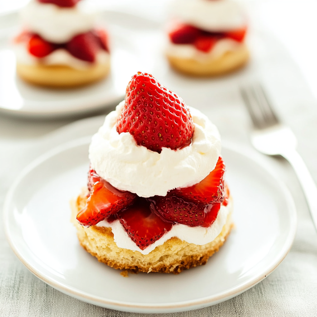 Recipe preparation for Homemade Strawberry Shortcake