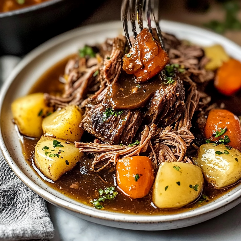 Recipe preparation for Slow Cooker Pot Roast