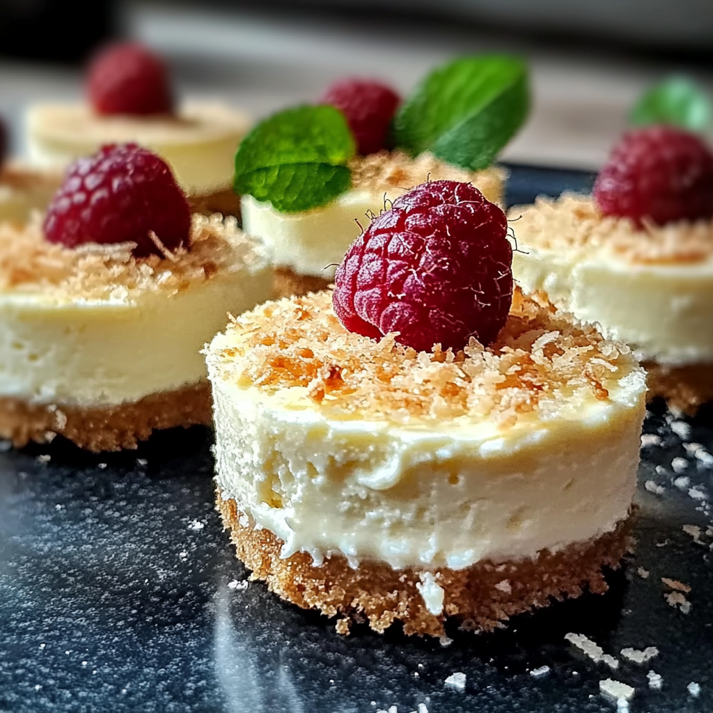 Recipe preparation for Coconut Milk Mini Cheesecakes