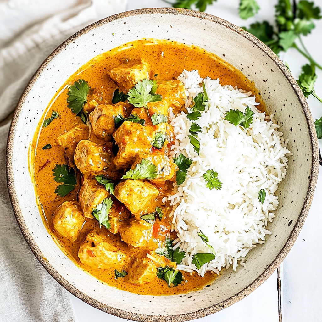 Recipe preparation for Coconut Chicken Curry