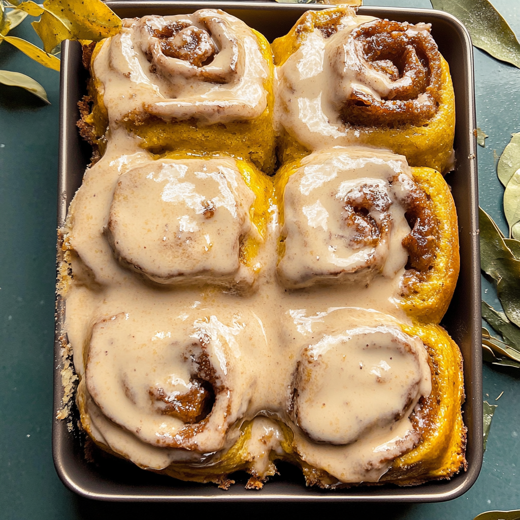 Recipe preparation for Homemade Pumpkin Chai Cinnamon Rolls