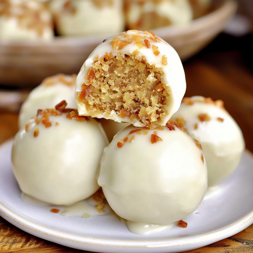 Recipe preparation for Carrot Cake Ball Truffles
