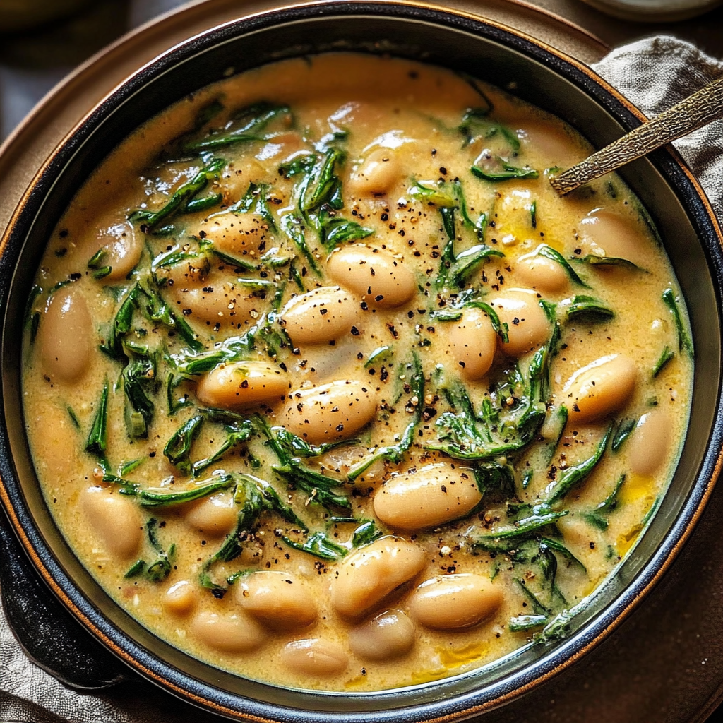 Recipe preparation for Creamy Miso Butter Beans
