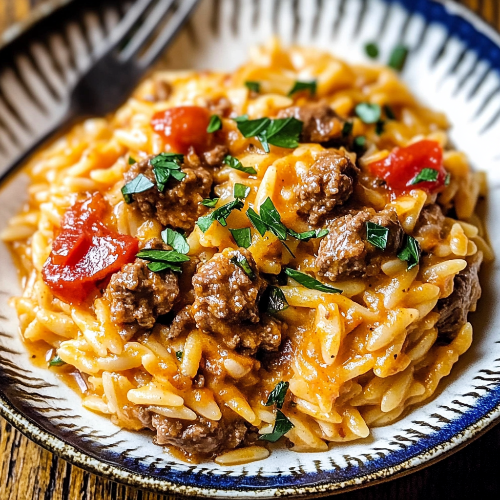 Recipe preparation for Cajun Orzo