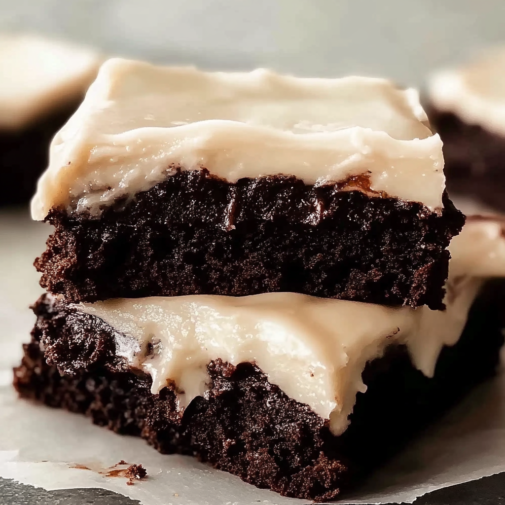 Recipe preparation for Brownies with Cream Cheese Frosting