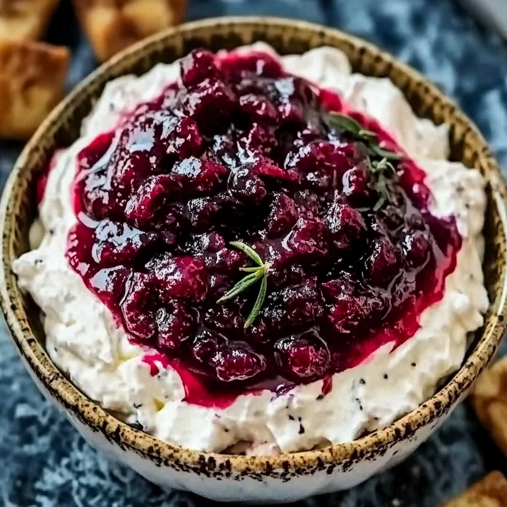 Recipe preparation for Cranberry Cream Cheese Dip