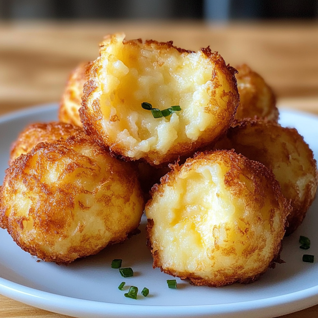 Recipe preparation for Crispy Mashed Potato Cheese Puffs