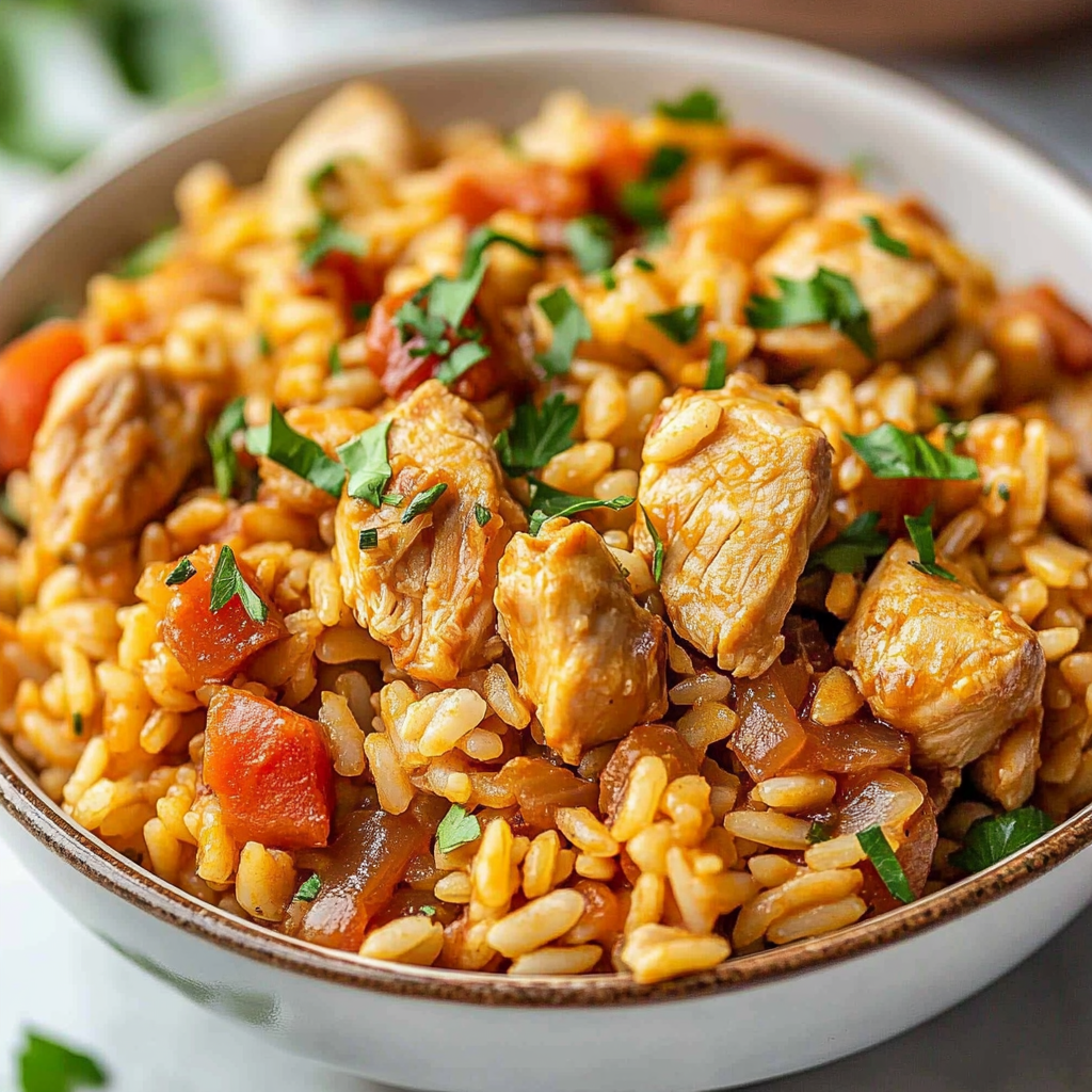 Recipe preparation for Rotisserie Chicken Jambalaya