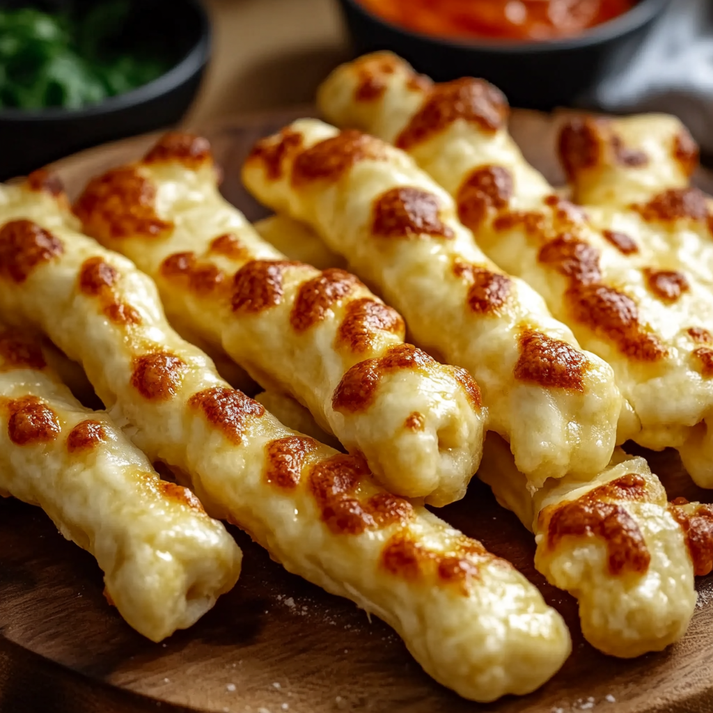 Recipe preparation for Cheesy Halloween Breadstick Bones