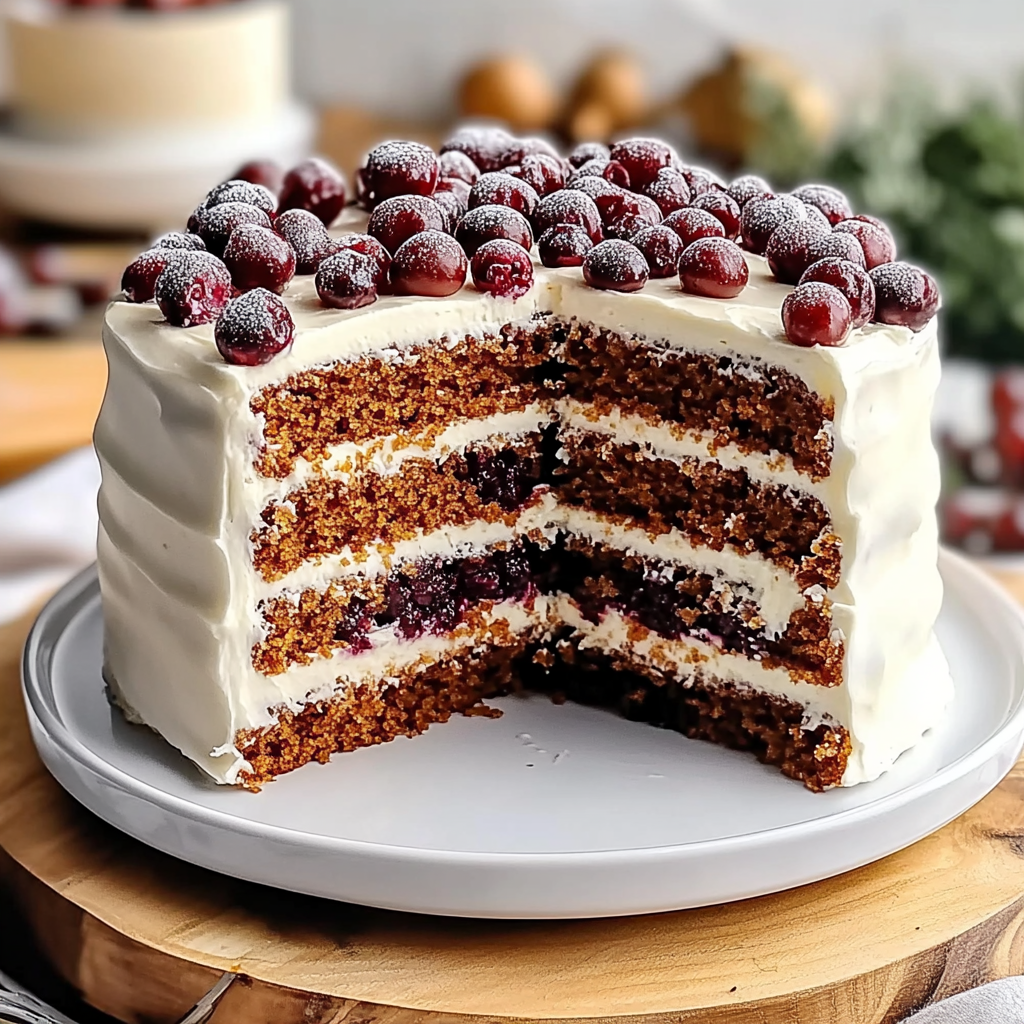 Recipe preparation for Cranberry Carrot Layer Cake