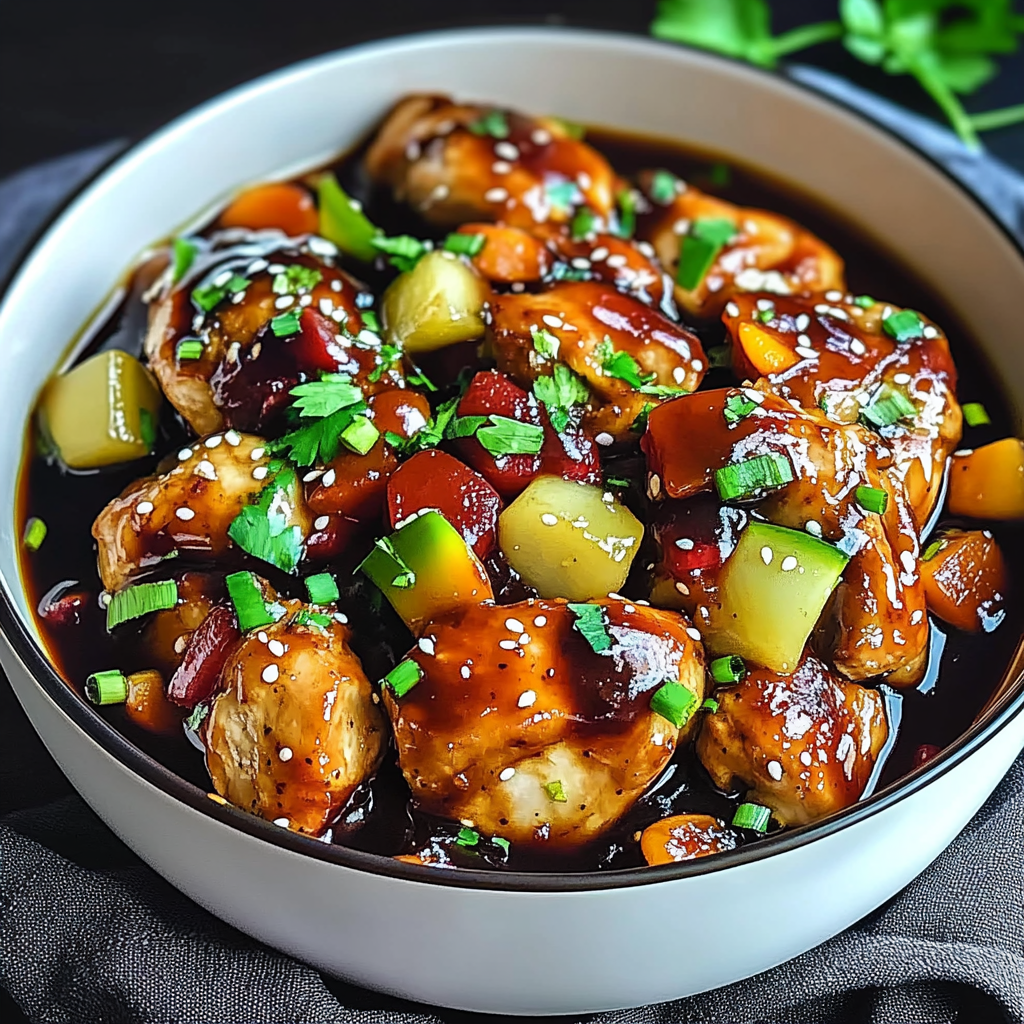 Recipe preparation for Sweet Hawaiian Crockpot Chicken