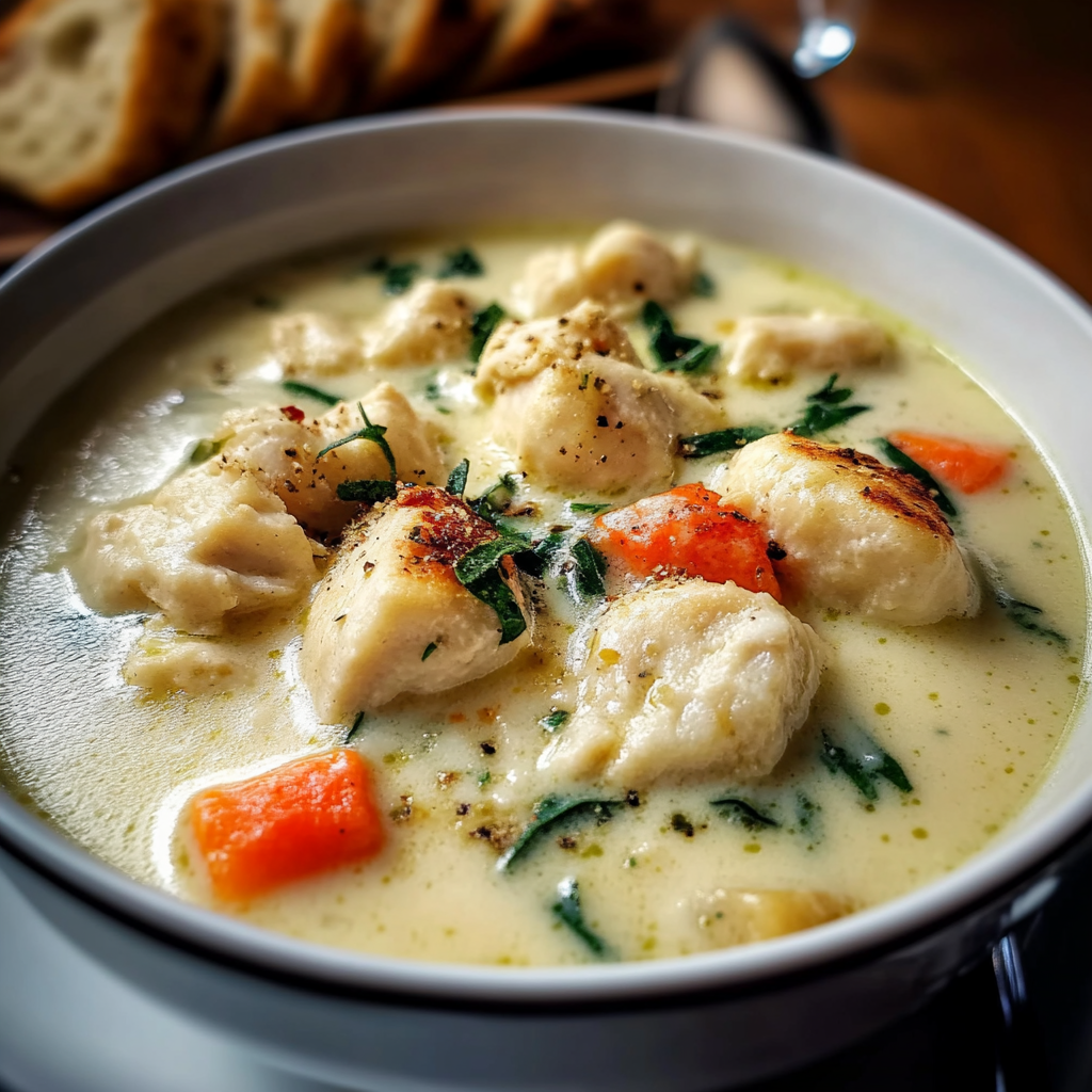 Recipe preparation for Olive Garden Chicken Gnocchi Soup