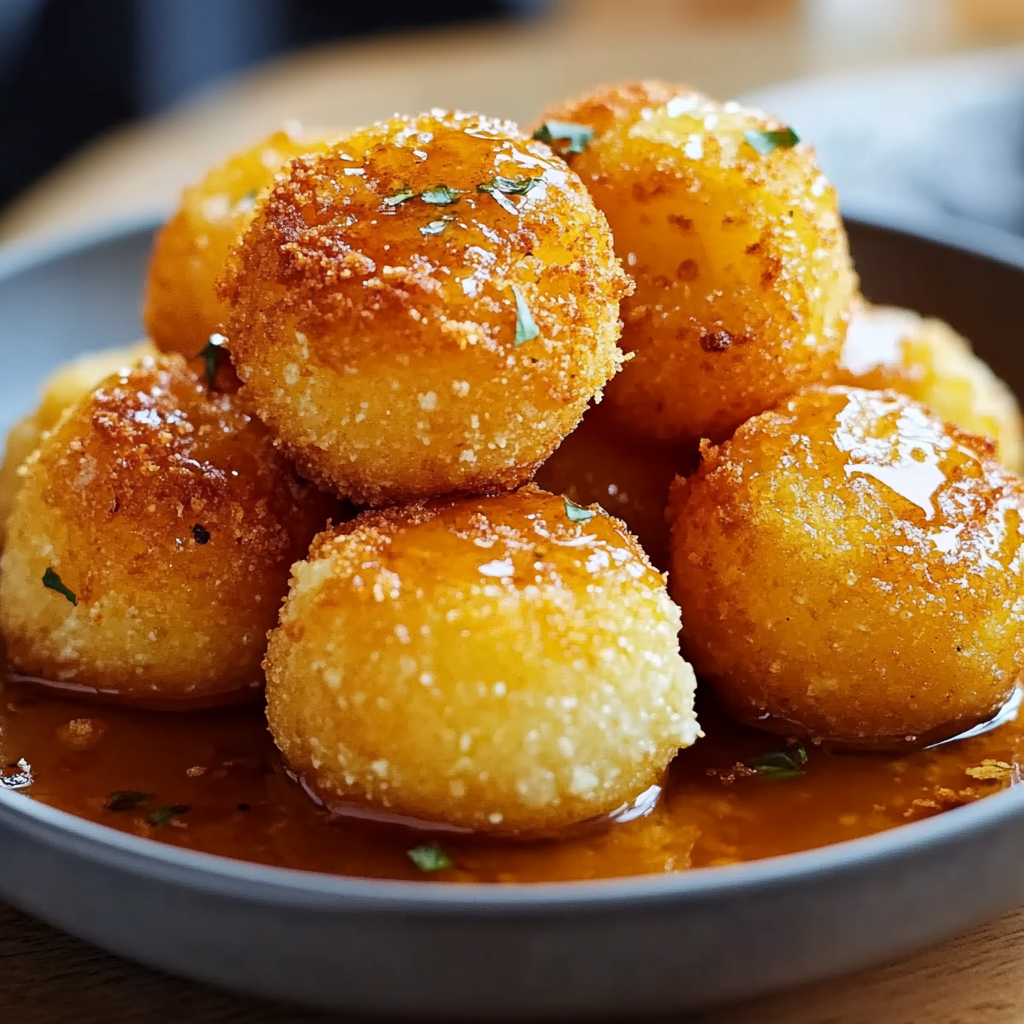 Recipe preparation for Honey Butter Cornbread Poppers