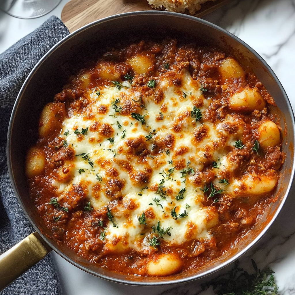 Recipe preparation for Stovetop Gnocchi Lasagna