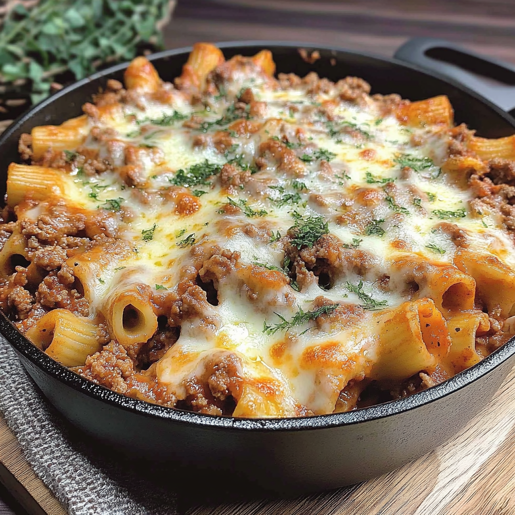 Recipe preparation for Lazy Lasagna Skillet