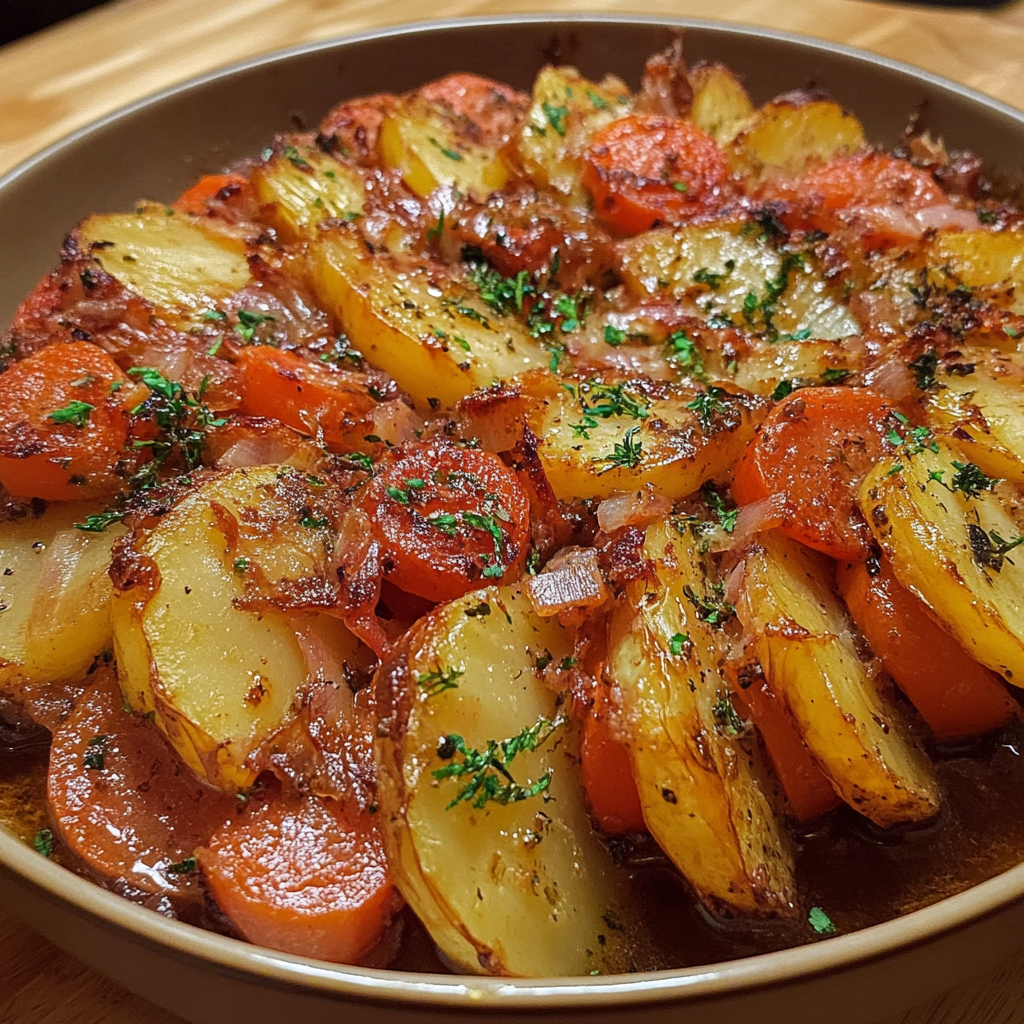 Recipe preparation for Hairy Bikers Panacalty Bake